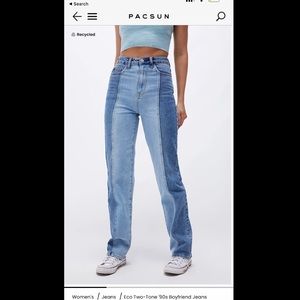 Pacsun Eco Two-Tone 90’s Boyfriend Jeans Size 26